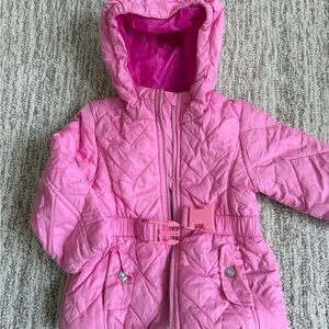 jacket Pink Quilted Hooded Jacket